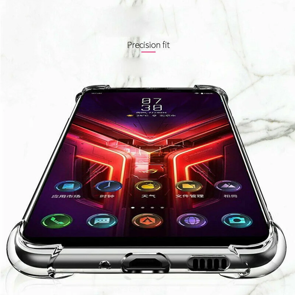 For Asus ROG Phone 2 3 ZS661KS Case Airbag Super Protection Soft Clear Back Cover For ASUS Rog Phone 5 Pro Ultimate Phone Cases