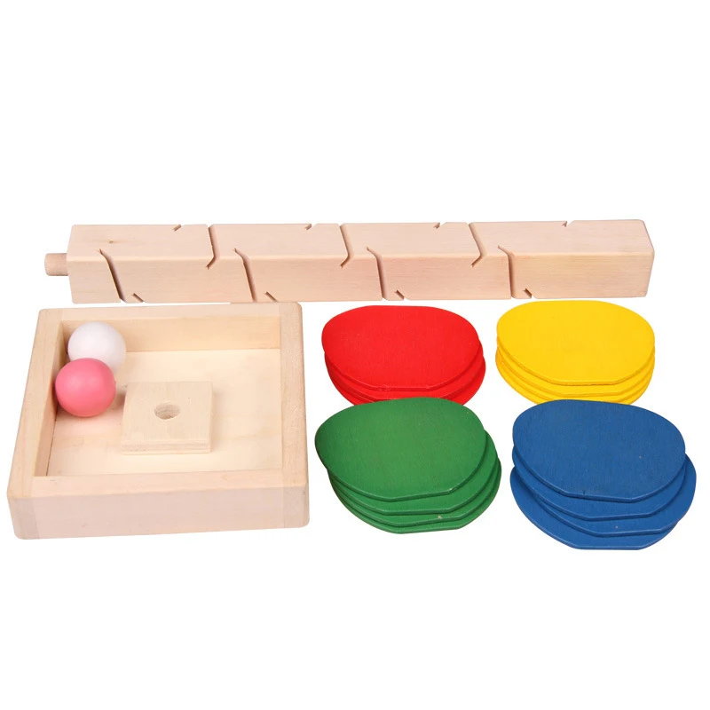 

Wooden Tree Marble Ball Run Track Game Educational Toy Baby Kids Children Intelligence Early Educational Toy