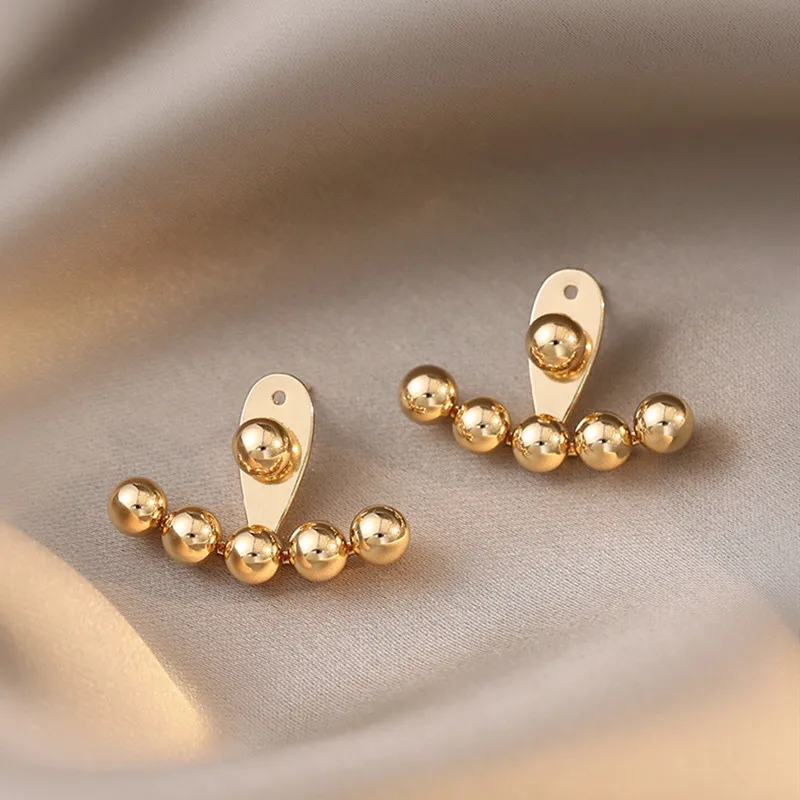 

S925 Punk Gold Plate Ear Studs Adjustable Height Earrings Trendy Accessories Gift Fashion Jewelry Women Wholesale & Dropshipping