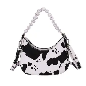 Портативная женская сумка через плечо из искусственной кожи с принтом коровы, Женский мини-кошелек, модная Изысканная сумка для покупок