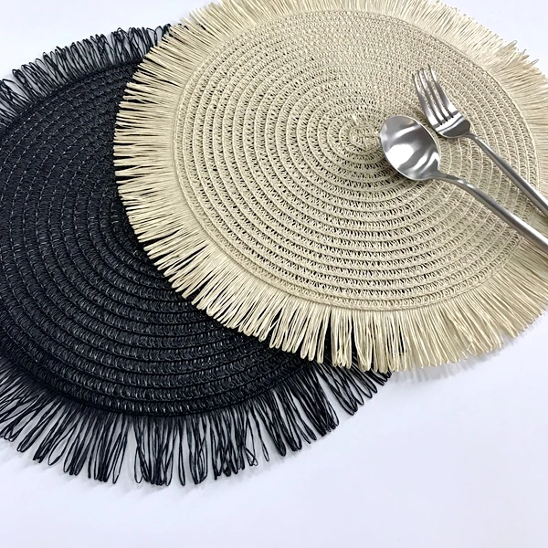 Northern Europe Macrame Cup Pad Bohemia Tablecloth Table Mat Pure Handmade Cotton Braid Non-slip Insulation Coaster for Kitchen | Дом и сад