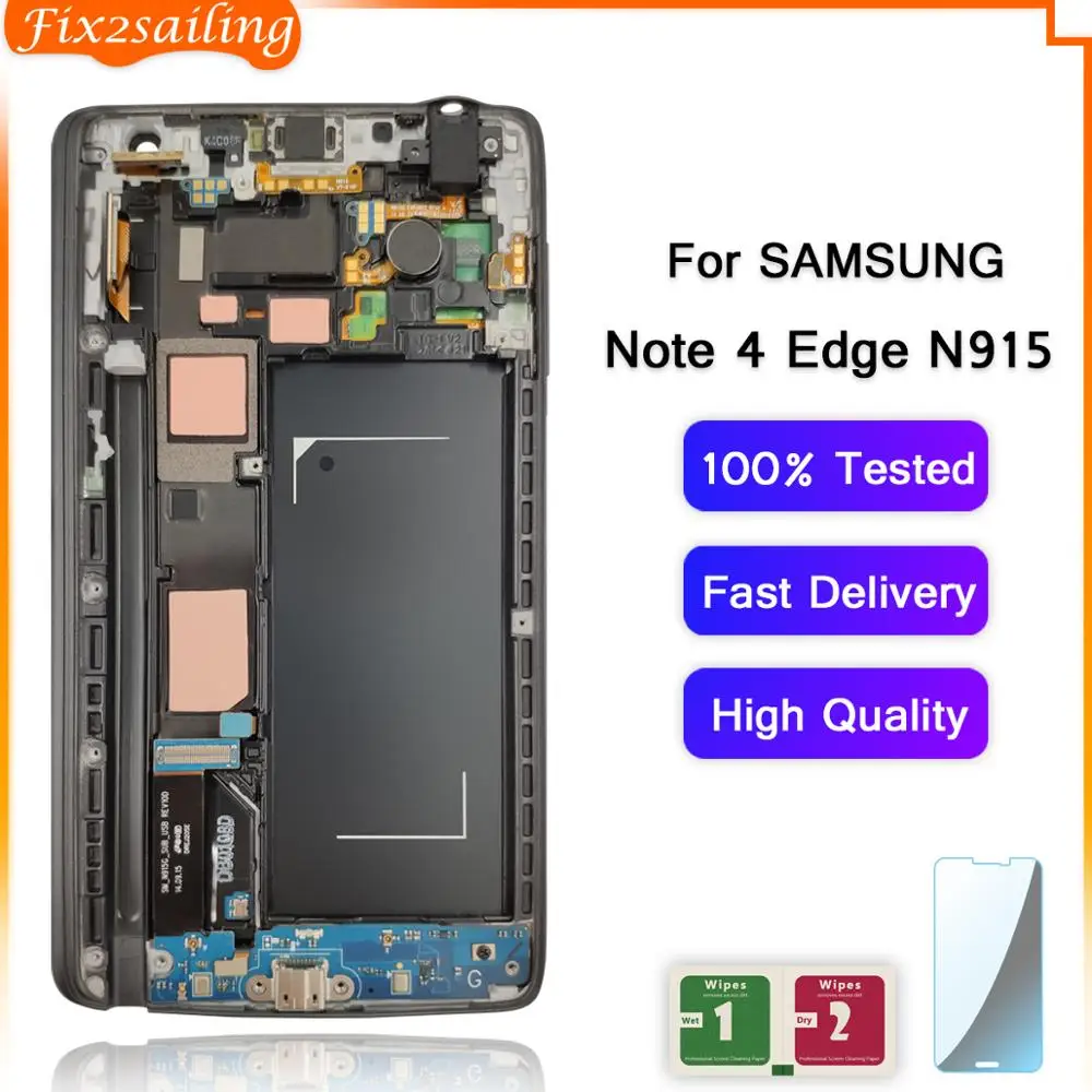 ЖК дисплей с сенсорным экраном и дигитайзером в сборе для Samsung Galaxy Note 4 Edge N915 N9150 N915F