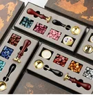 Набор для самостоятельной Печати на заказ, восковая печать, коробка, съемный набор штампов, ложек, бусины для запечатывания, конверт, Свадебная Упаковка, подарки, открытки