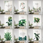 Шторы Noren в японском стиле, занавески из льняной ткани с натуральными растениями в скандинавском стиле, для половины кухни, спальни, двери