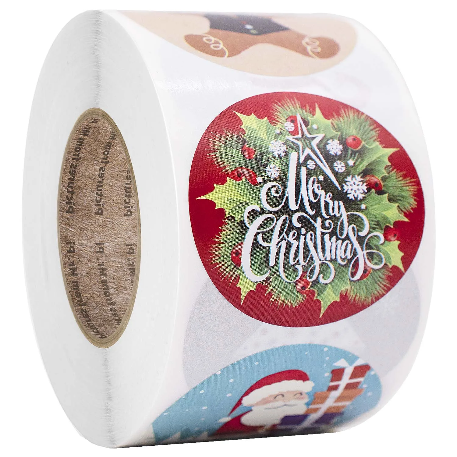 

500pcs/roll Merry Christmas Stickers Snowman Santa 8 Design Stickers For Party Gift Wrapping decoration children toy sticker