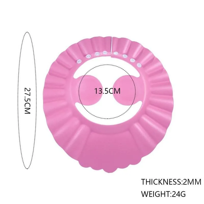 

1Pc Baby Shower Caps Adjustable Shield Shampoo Cap Wash Hair Kids Bath Visor Hats Waterproof Ear Protection Eye Children Hats