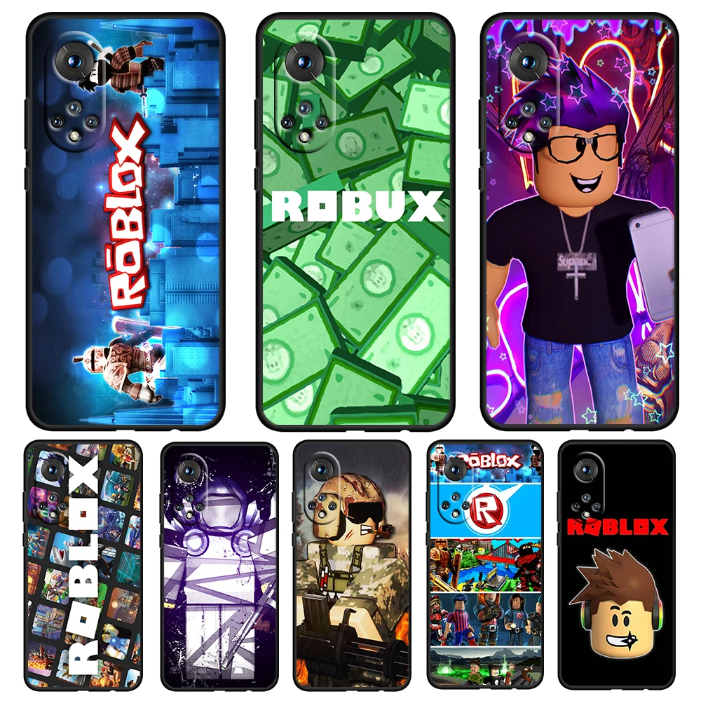 

Hot Robloxes Game For Honor 50 30 V30 View 20 20E X20 Play5 5T Magic3 Pro Plus SE Lite 5G Black Soft TPU Phone Case