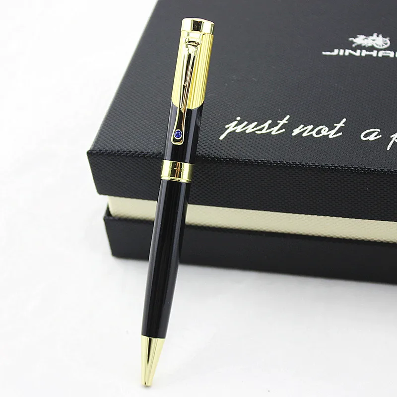 Jinhao 9009 Роскошная золотая Милая ручка с алмазным зажимом гладкая металлическая