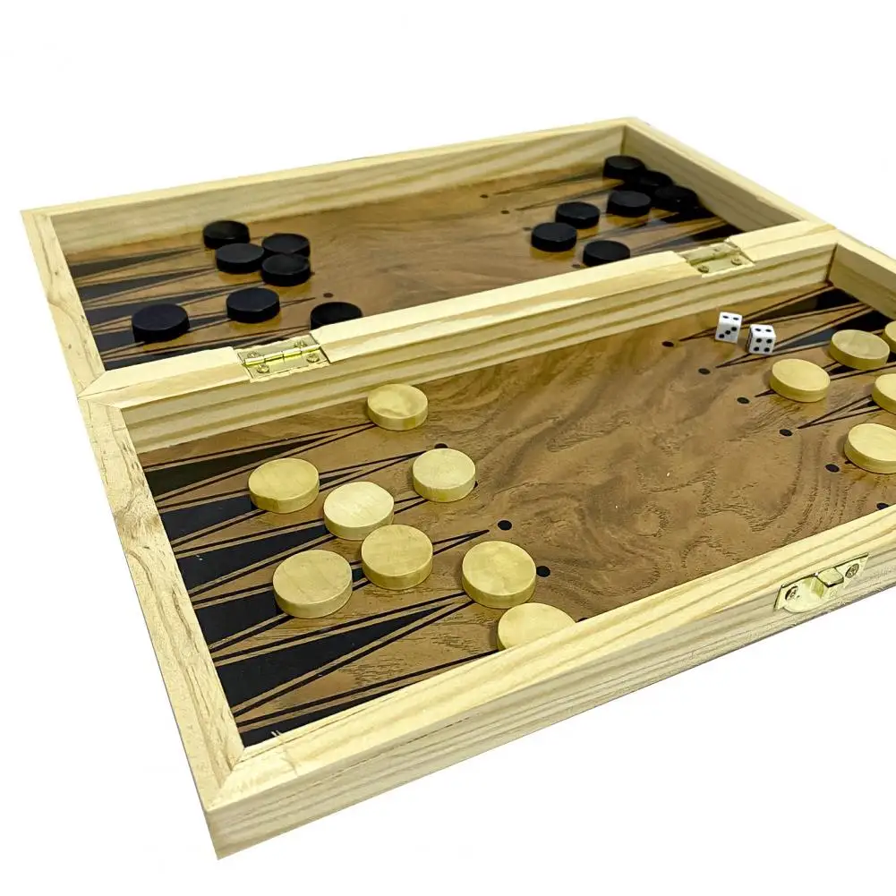 Деревянная коробка 29 5 см винтажные шахматы 3 в 1 складные деревянные шашки нарды