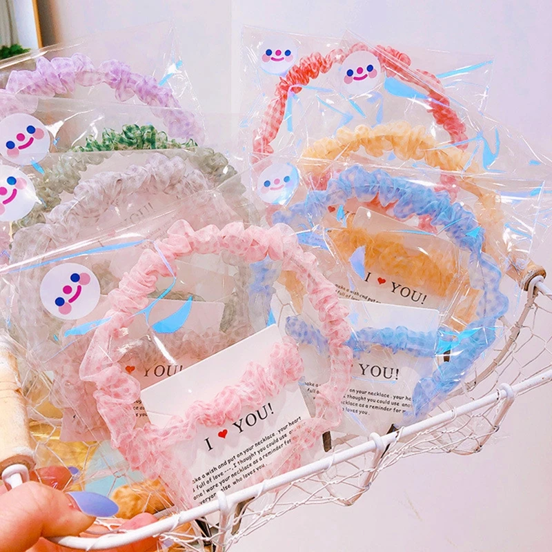 

New Chiffo Headband Hairband For Girls Plaid Chic Hair bands Rope Set Fashion Women Girl Hair Accessories Headwear Gift For Her