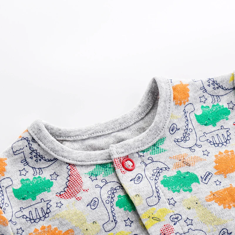Car children's wear baby short dinosaur bodysuit summer thin hatsuit climbing clothes |