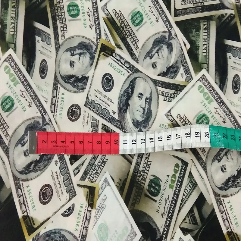 Симпатичная хлопковая ткань с принтом доллара США 50x105 см американским долларом
