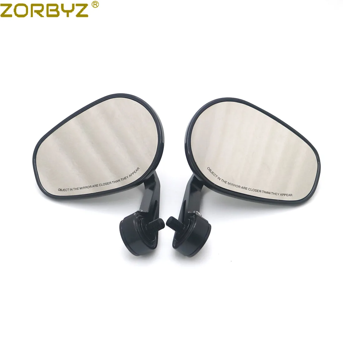 ZORBYZ мотоцикл черный алюминиевый овальный Руль конец боковое зеркало 10 мм Болт резьба внутри подходит для Aprilia CR150