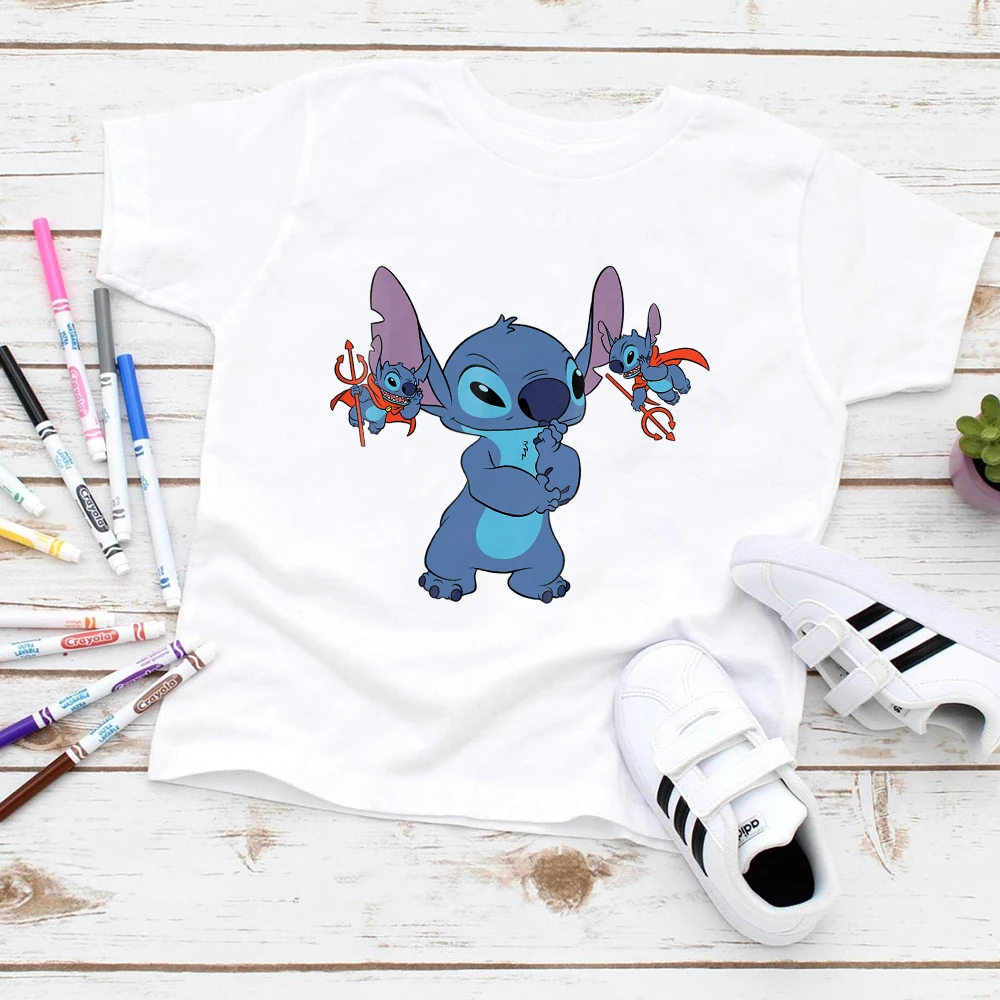 Детская футболка с рисунком из мультфильма Лило и Ститч | одежда обувь