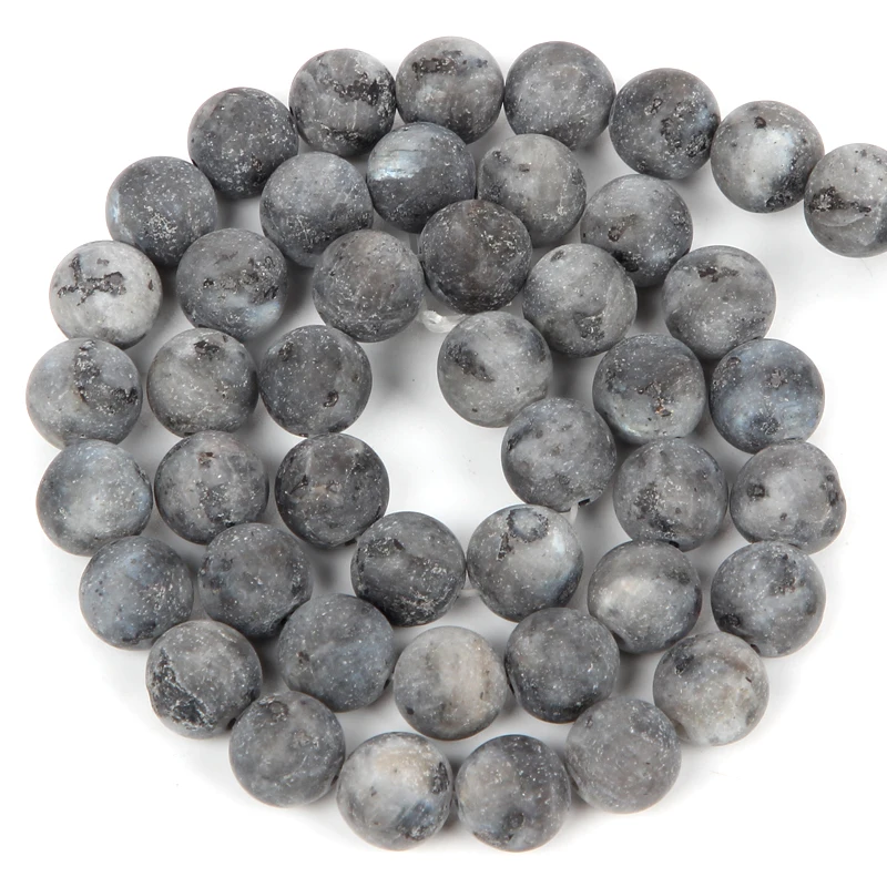 4-12mm Natural Stone Beads Loose Round Frosted Black Flash For Jewelry Making DIY Charm Bracelet Necklace Handmade | Украшения и