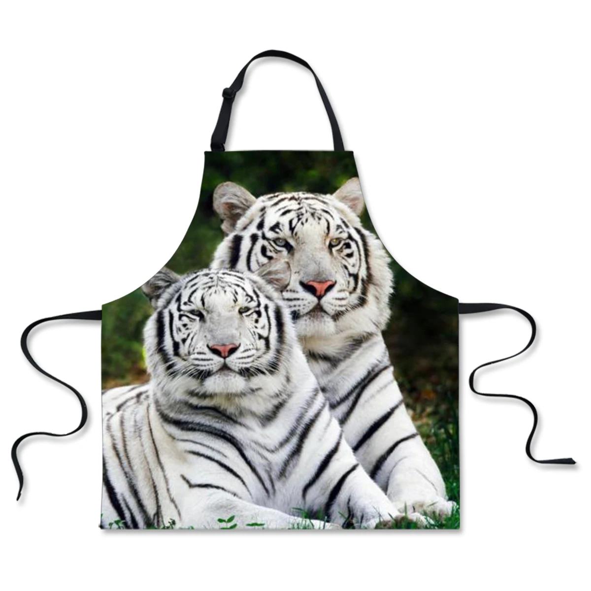 

Funny Tiger Lion 3D Print Kitchen Aprons Waterproof Cooking BBQ Apron for Women Men Home Cleaning Sleeveless Anti-oil Apron