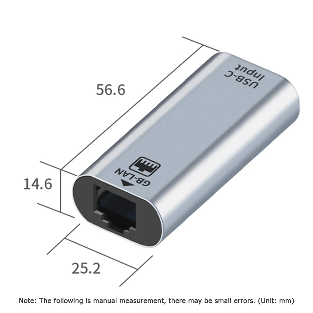 

USB Type-C to Ethernet Adapter USB Type-C Female to RJ45 Gigabit Network Card High Speed Network Card