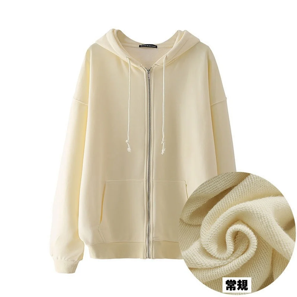 Женские толстовки с капюшоном Спортивная одежда на молнии хлопковые Толстовки