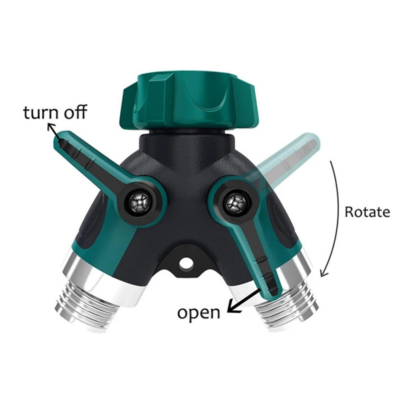2 способа Y шланг сплиттер соединитель металлический открытый кран с удобной