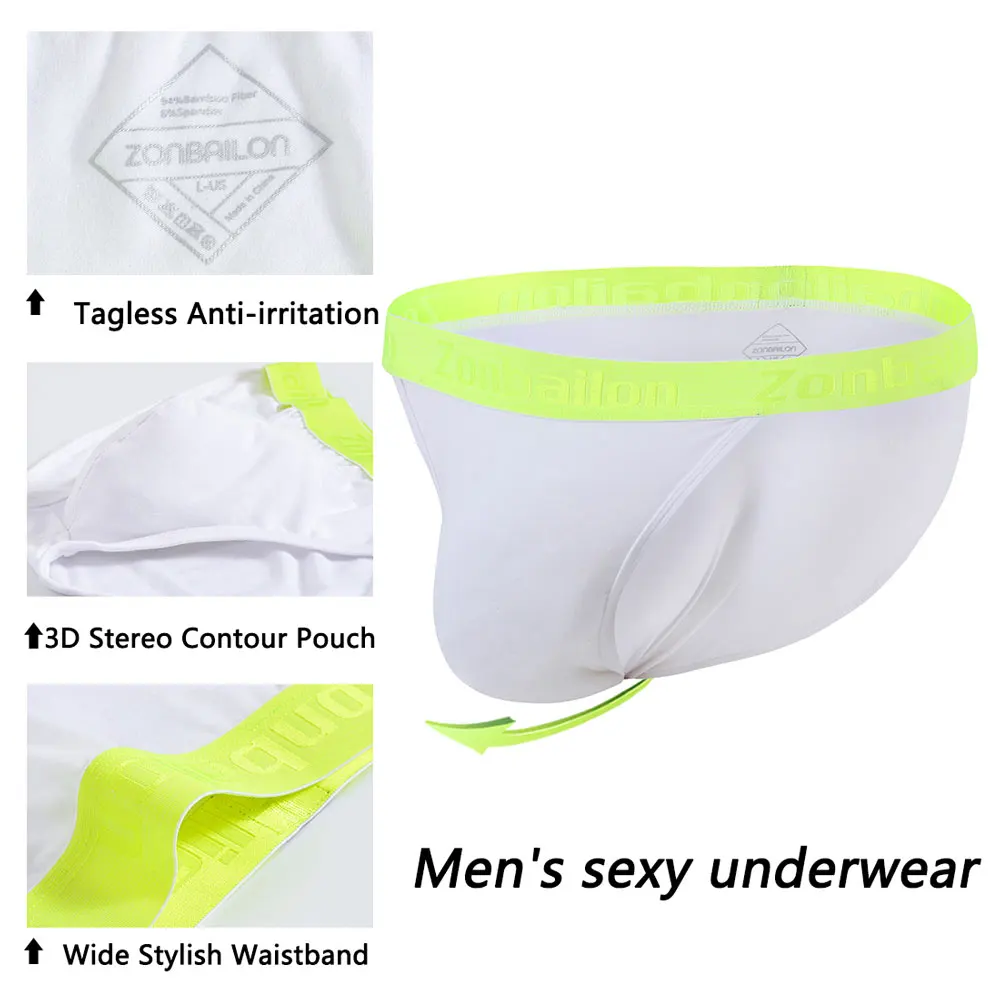 Men's Briefs Bamboo Fiber Sexy Low Rise Soft Breathable Underwear Male Comfortable  Lingerie