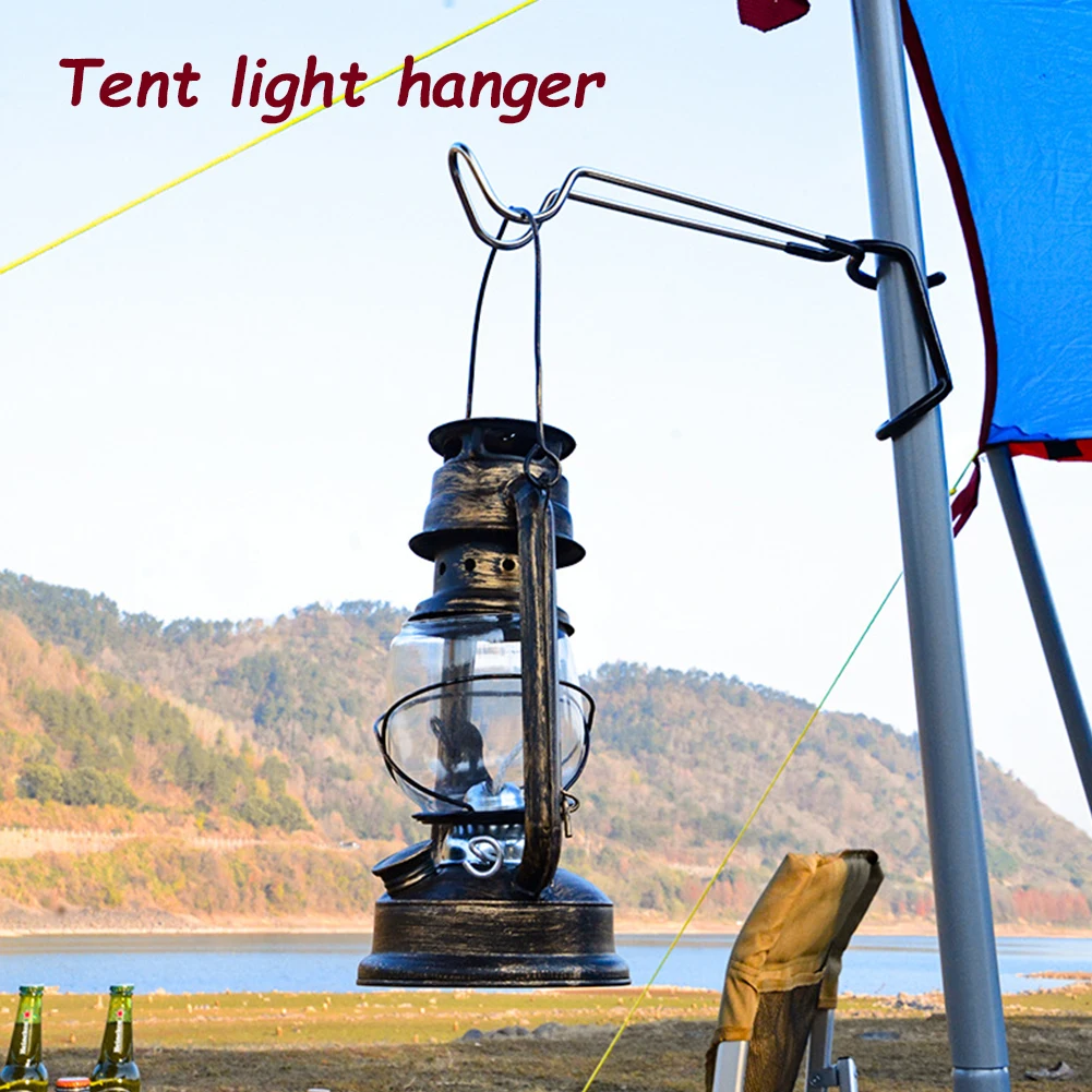 

Tent Pole Lamp Holder Hook Camping Hunting Lantern Hanger Outdoor Aluminum Alloy Camping Portable Outdoor Elements
