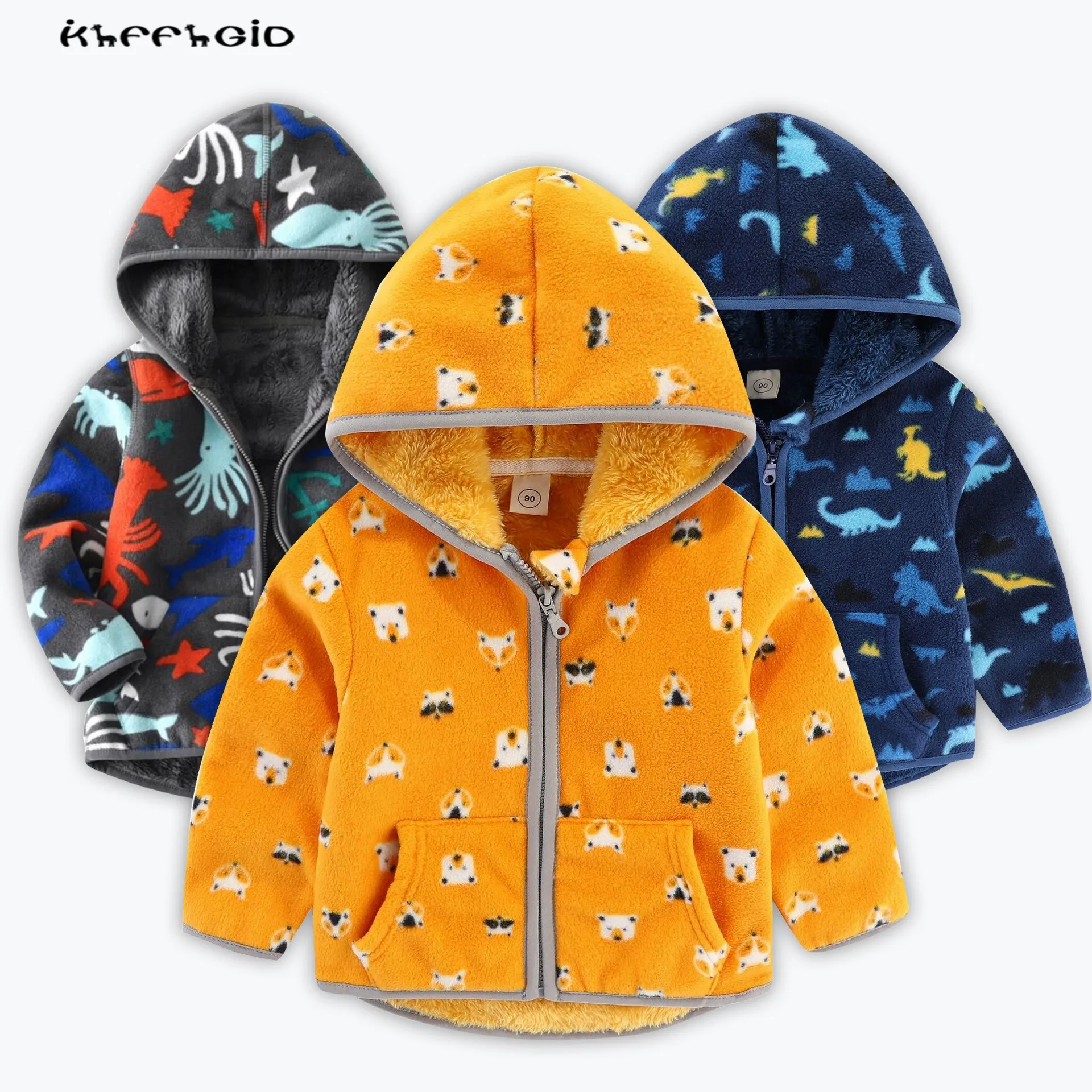 Новое Детское платье на весну-осень для девочек и мальчиков ворсистая флисовые