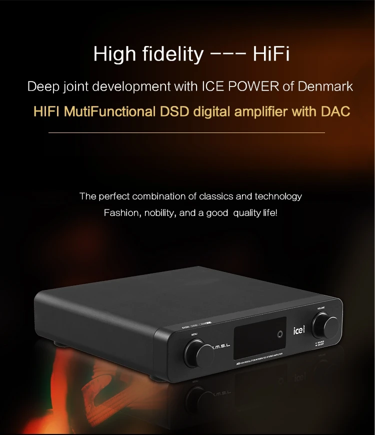 

DSD512 USB/Optical/Coaxial/LP Player/CD Analog Input A6 HIFI Digital Amplifier 50Wx2 DAC Digital 110V/220V Native