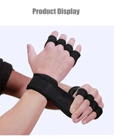 new 1 pair weight lifting training gloves women men fitness sports body building gymnastics grips gym hand palm protector gloves