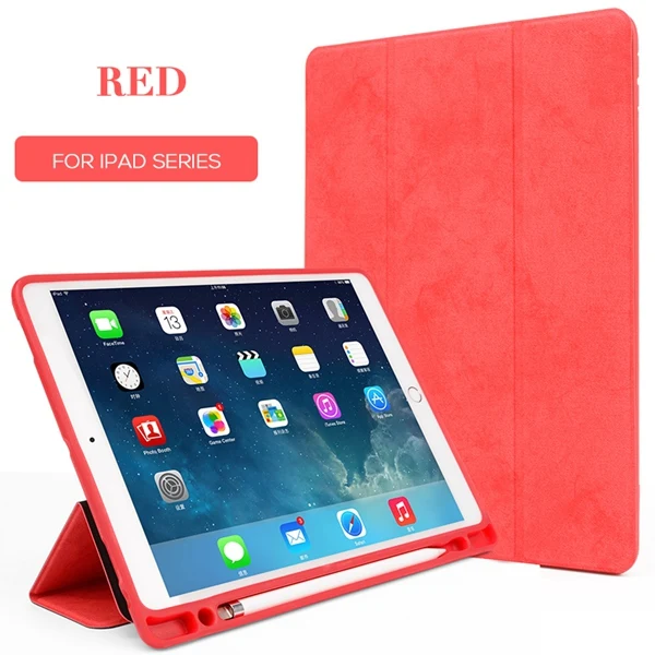 Red Чехол для IPad, ультра тонкий чехол с функцией автоматического сна, также для нового IPad 9,7 дюймов и выпуска. A1822 A1823 A1893 A1954 - Цвет: Red