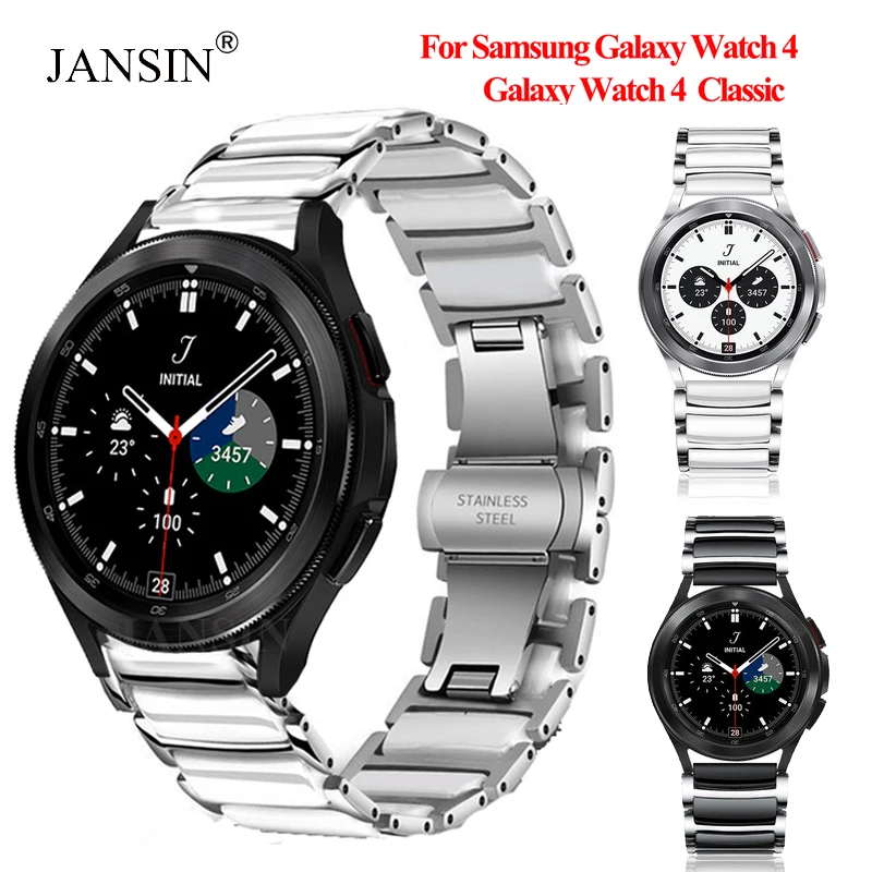 Ремешок керамический из нержавеющей стали для Samsung Galaxy Watch 4 40 мм 44 мм/Galaxy Classic 42 46 |