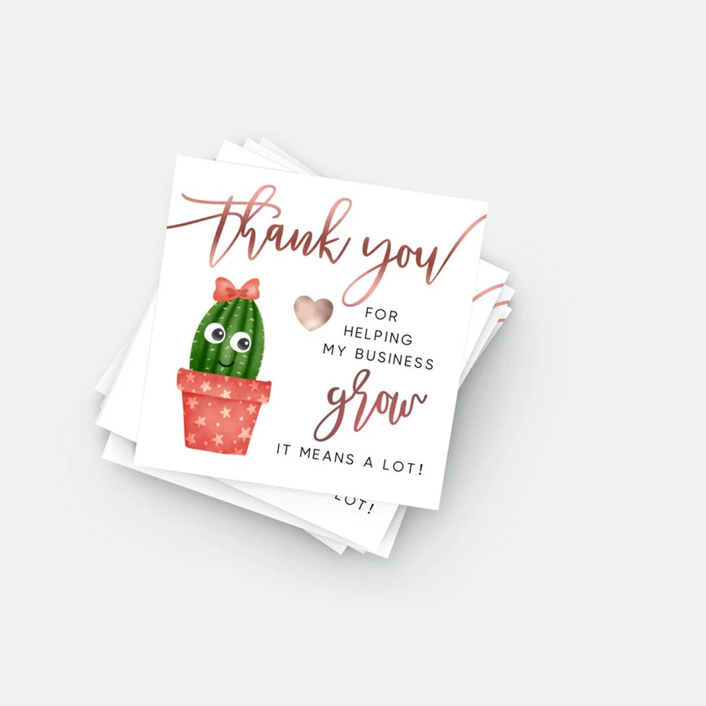 Персонализированные кактусы Спасибо за помощь бизнесу расти добавить свой