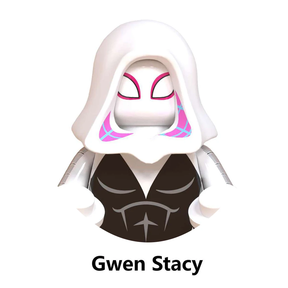 Disney Superheroes Spider-Gwen Mysterio Miles Morales Spiderman Building Blocks Doctor Octopus Lizard Action Figures Kids Toys | Игрушки и