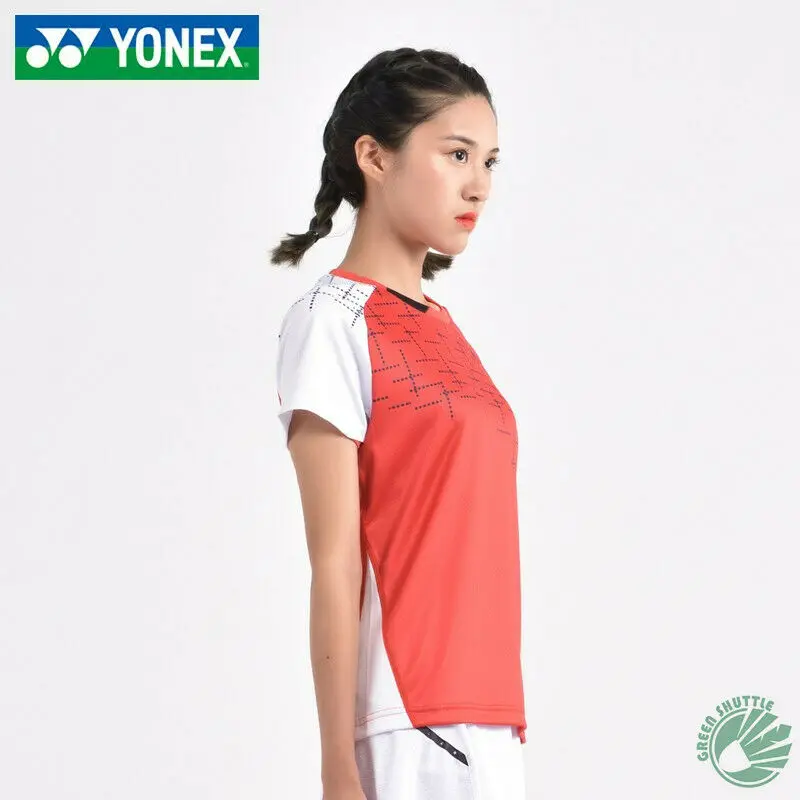 Новинка 2020 мужская и женская рубашка Yonex из быстросохнущей ткани шорты
