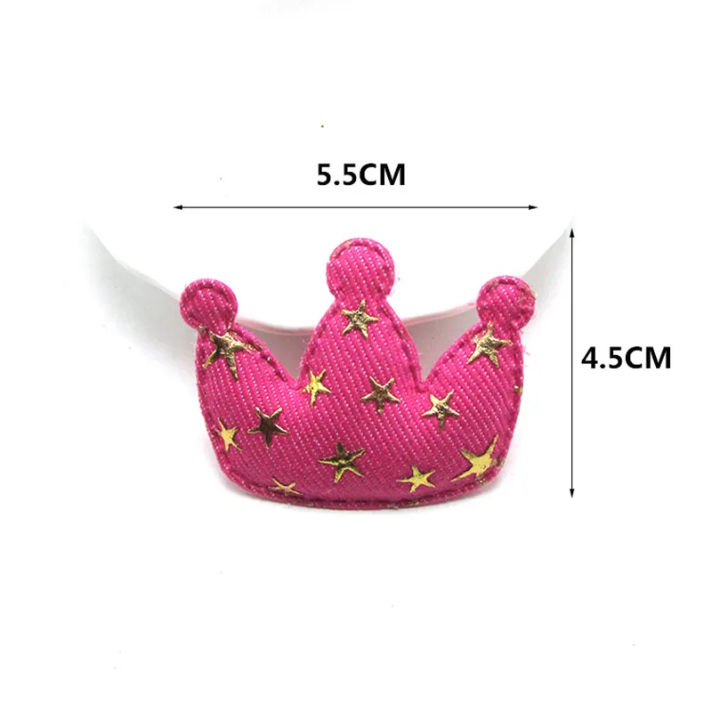 Crown 12 шт. джинсовая Золотая печать Звезда сердце Микки Корона Форма аппликации для детей ремесла волос шляпа Декор Орнамент Аксессуары - Цвет: Crown