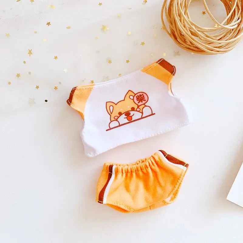 

Lovely Shiba Inu suit braces 20cm suit 20cm exo baby clothes cotton doll clothes