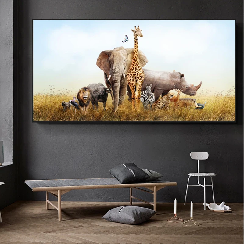 

Алмазная живопись 5d полная вышивка из страз зоопарк животное искусство слон лев Большая отделка для рождественского подарка