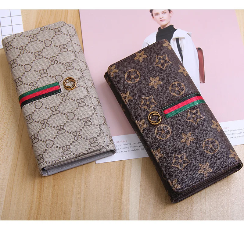 Женский Длинный складной кошелек модный зажим для кошелька | Багаж и сумки