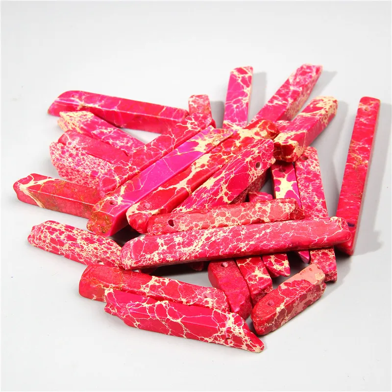 40 мм 10 шт. необработанные натуральные красные бусины с точечным эффектом