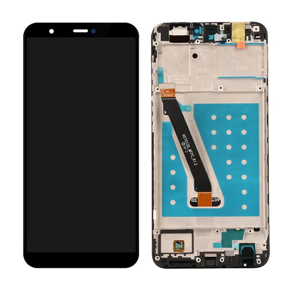 5 65for huawei p smart 2017 lcd fig lx1la1lx2 display touch screen replacement enjoy 7s with frame mobile phone parts free global shipping