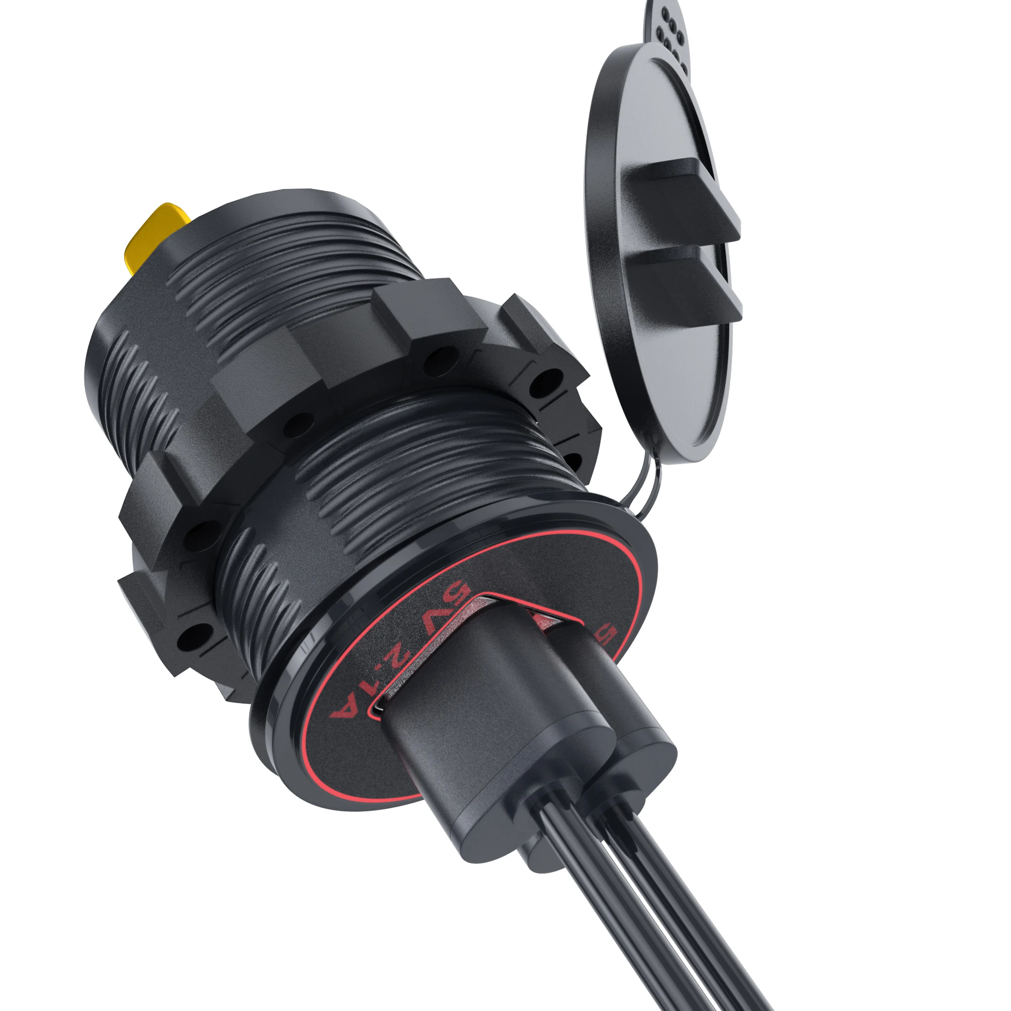 Новейшее Универсальное автомобильное USB-зарядное устройство с крышкой для