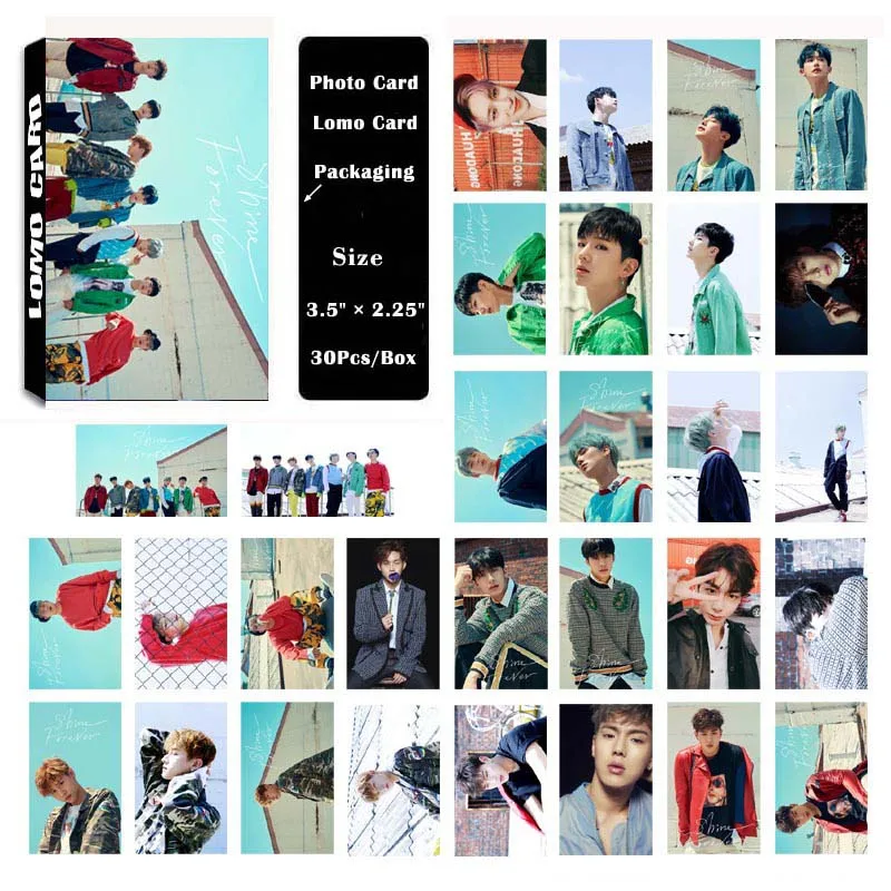 MONSTA X YANZIXG KPOP MONSTA X альбом блеск навсегда самодельная бумага ЛОМО карта фото карта HD Фотокарта Поклонники Подарочная коллекция - Цвет: MONSTA X