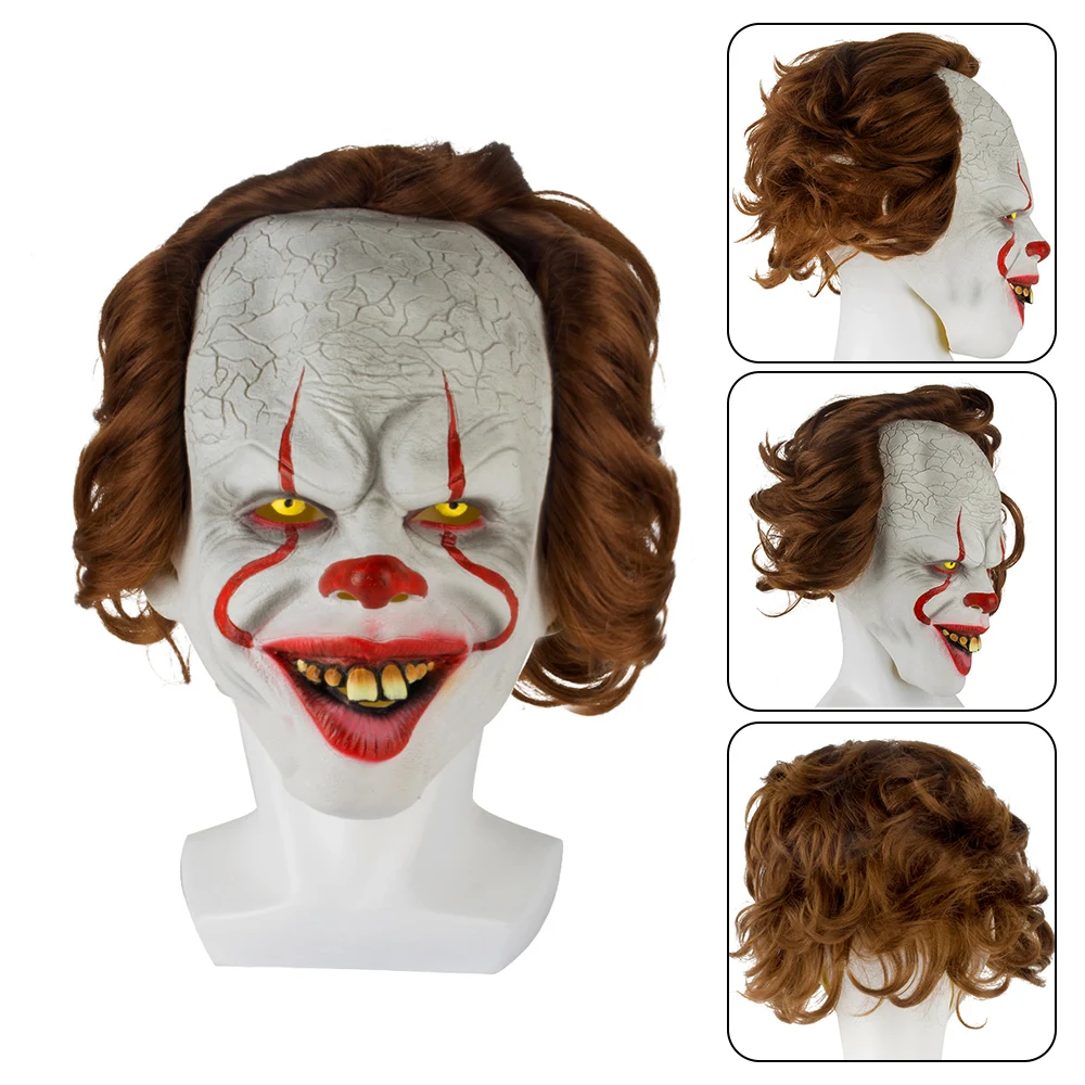 Маски на Хэллоуин Стивен Кинг это маска Pennywise ужас клоун Джокер маска Хэллоуин косплей костюм реквизит вечерние принадлежности