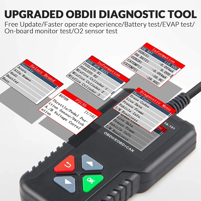 

Automotive OBD OBD2 Scanner Automotive Diagnostic 12V Car Battery Tester Analyzer Vehicle Cranking Charging Scanner Tool