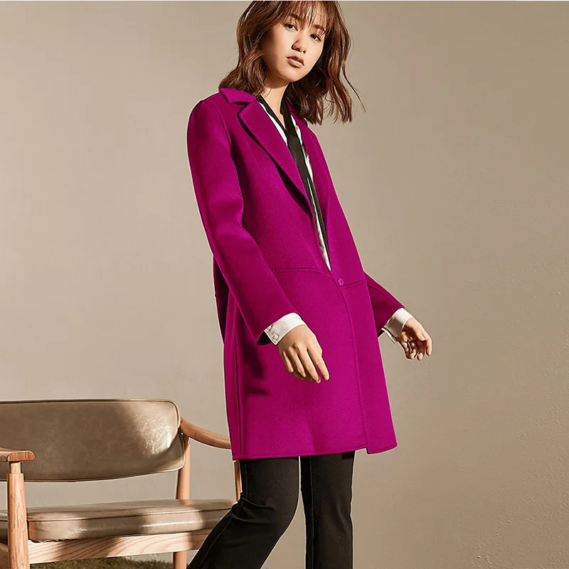 Осень-зима женские шерстяные пальто новинка 2019 Корейская версия высокое