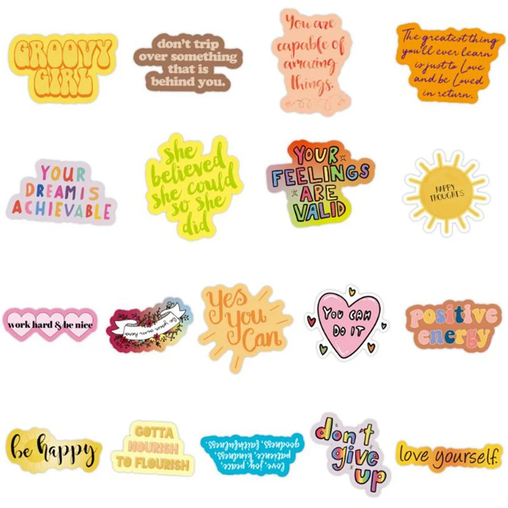 10/30/50 Uds ingl&eacute;s inspiracional alfabeto pegatinas de grafiti Skateboard maleta para guitarra impermeable pegatinas decoraci&oacute;n venta al por mayor-3