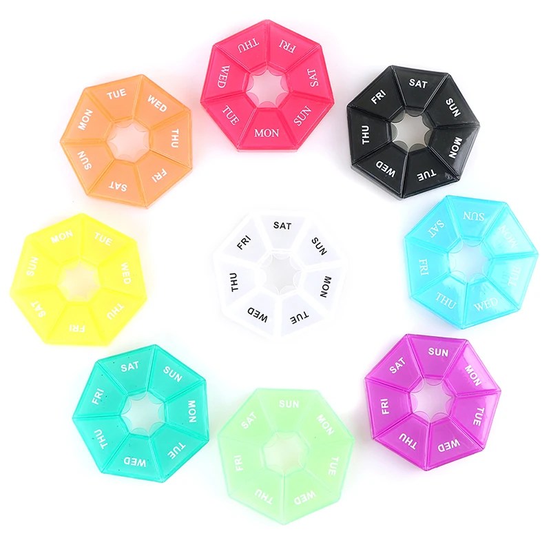 

1PCS Portable Pill Case Plastic 7 Days Pill Dispenser Container Tablet Candy Box Storage Tablet Holder Travel Organizer