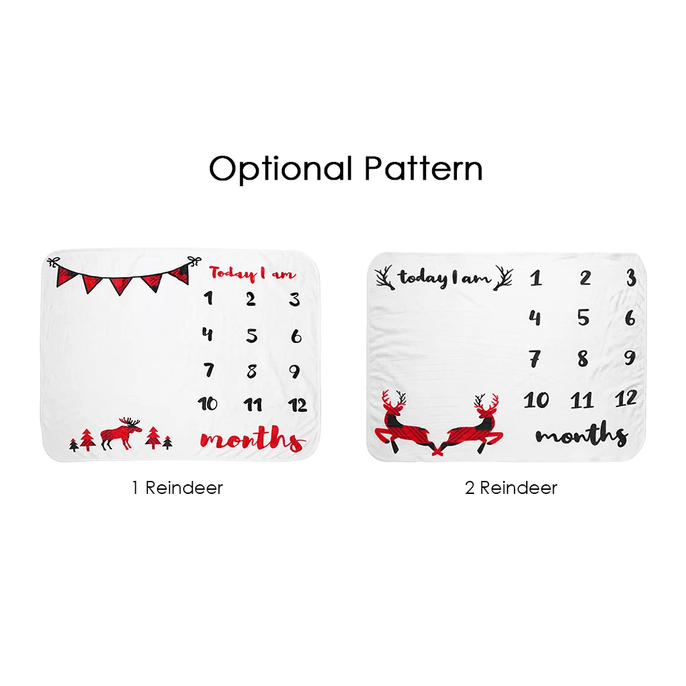 Рождественское одеяло для новорожденных фланелевое фотосессии ежемесячное