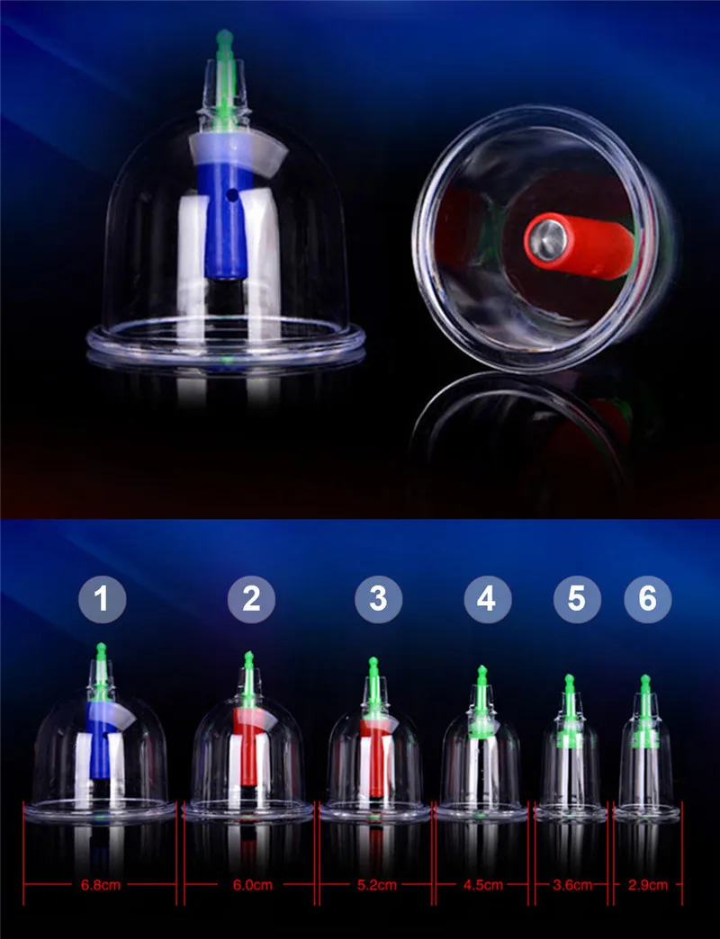 24 шт. массажные банки мониторы здоровья для китайской терапии открывания