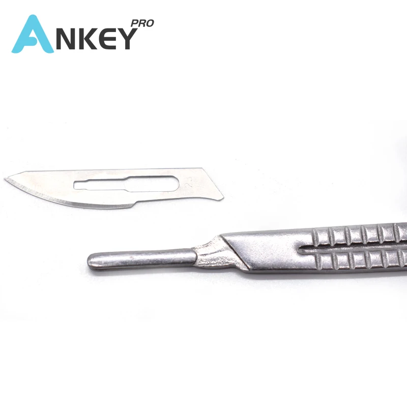 10 pc 23# Carbon Steel Surgical Scalpel Blades + 1pc 4# Handle DIY Cutting Tool PCB Repair Animal Knife | Инструменты