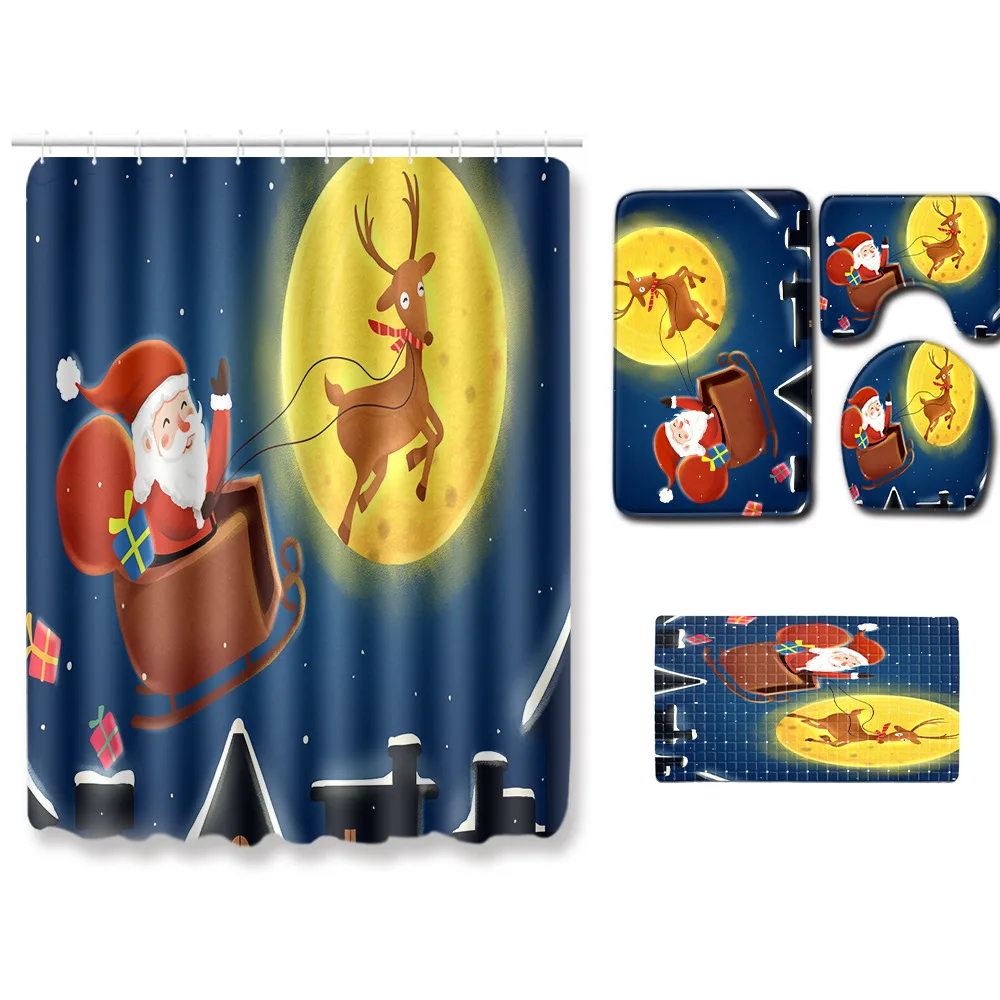 Набор ковриков для ванной комнаты набор туалета занавеска душа нескользящих